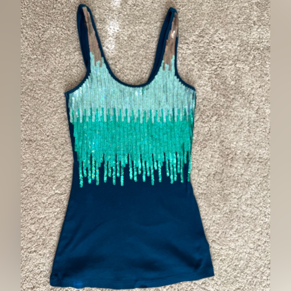 Express sequin tank top